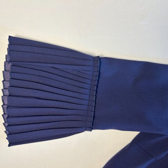 Navy Blue Escada Dress with pleated sleeves size 36 - Picture 5 of 11